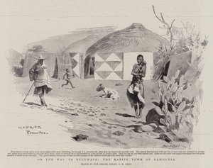 En camino a Buluwayo, la ciudad nativa de Ramoutsa de Charles Edwin Fripp